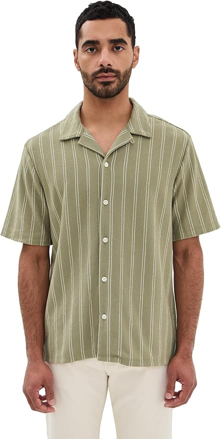Madewell Men's Nubby Easy Camp Collar Shirt | Amazon (US)