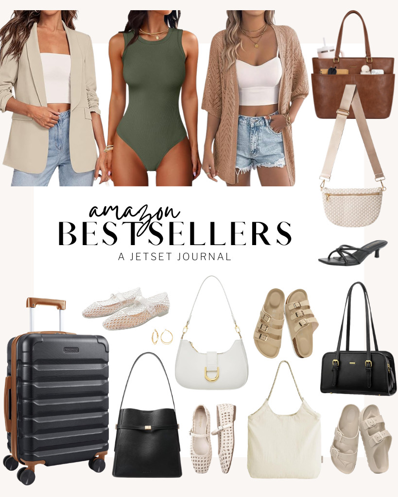 Here are a few Amazon Bestsellers worth checking out. People are grabbing this LOVEVOOK work tote bag, shevalues sandals, and Miorap woven ballet flats. ANRABESS bodysuit and LIGHT FLIGHT carry-on luggage are also selling fast this week. We also love this BAGSMART tote bag and BOSTANTEN bucket bag! 

 #LTKSeasonal #LTKSaleAlert #LTKTravel