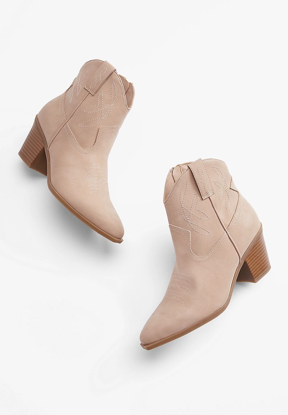 Ideal Heel Crystal Western Ankle Boot | Maurices