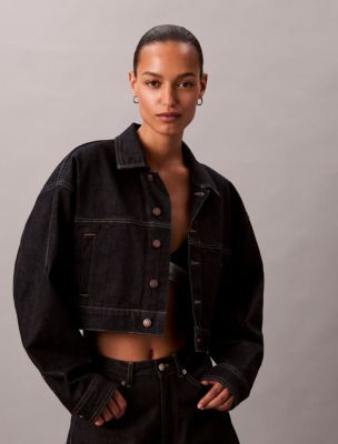 Cropped Relaxed Denim Trucker Jacket | Calvin Klein | Calvin Klein (US)