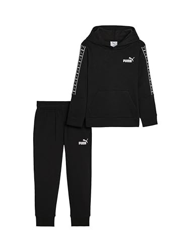 PUMA Boy's 2P Hoodie Pullover & Jogger Set, Black - Taping, S | Amazon (US)