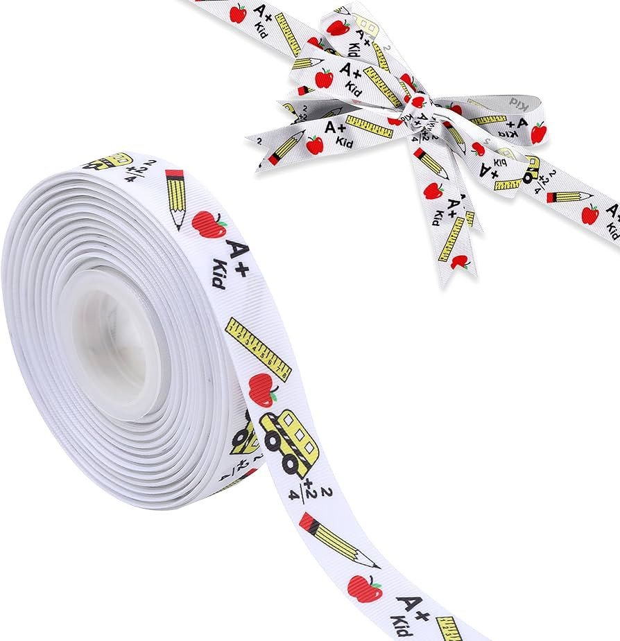 KatchOn, Back to School Ribbon for Crafts - 10 Yard | School Themed Ribbon for Back to School Dec... | Amazon (US)