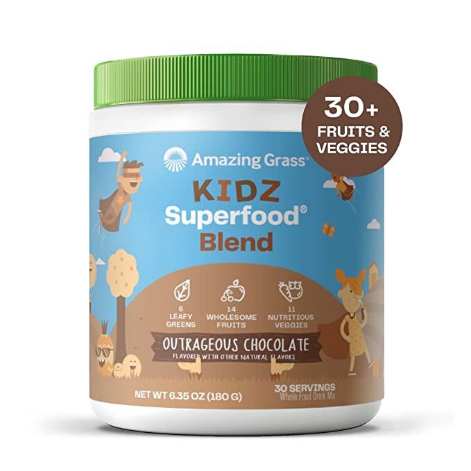 Amazing Grass Kidz Superfood: Organic Greens, Fruits, Veggies, Beet Root Powder & Probiotics for ... | Amazon (US)