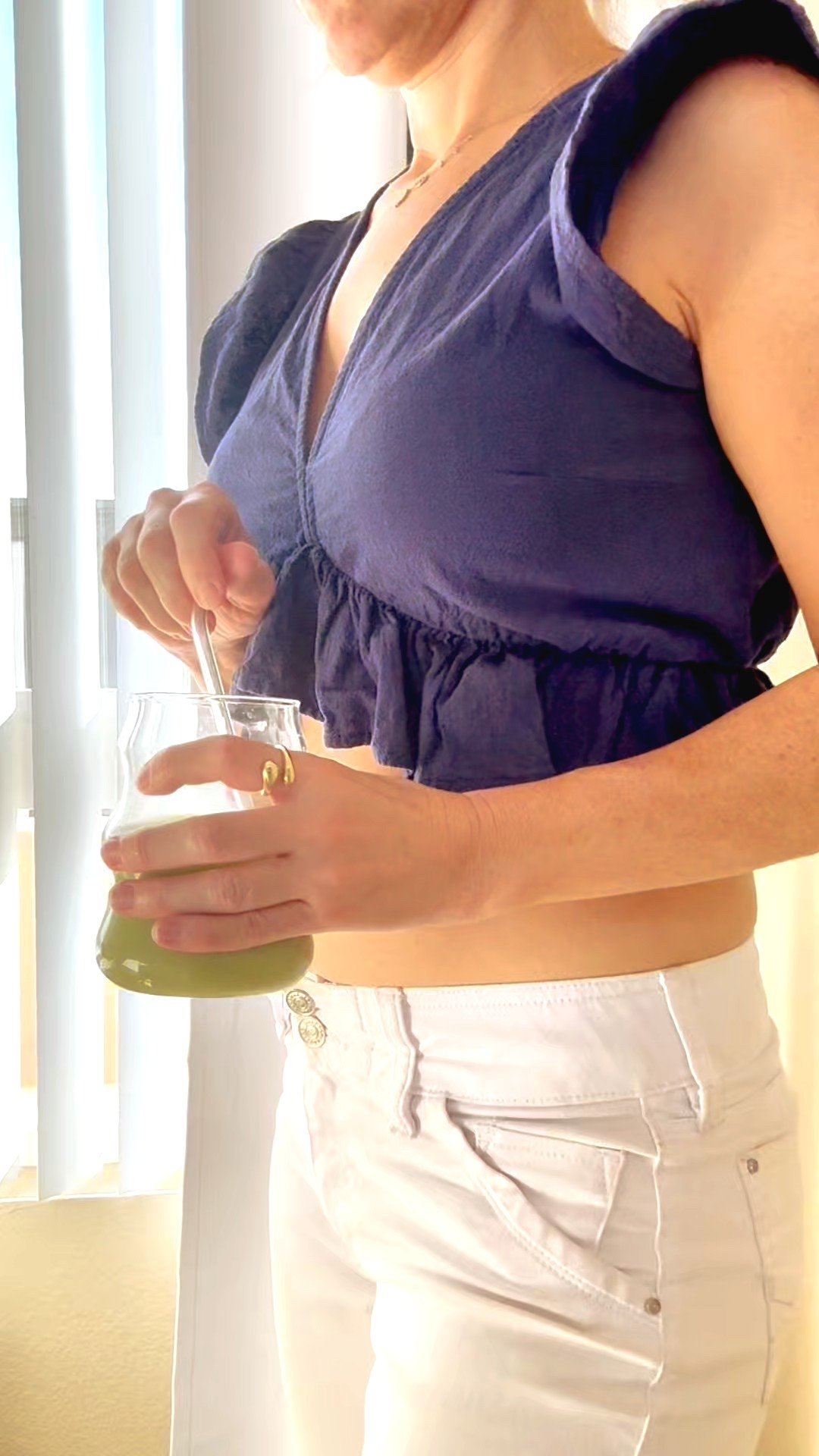 My current matcha obsession 🍵
These ribbed glasses make everything feel a little more aesthetic — and they come as a set of two. #LTKunder50

#LTKmorningroutine #LTKHome