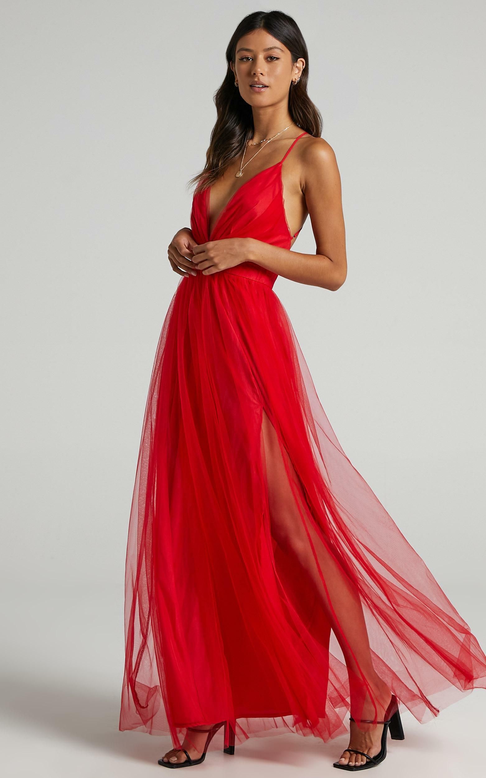 Tell Me Lies Dress in Red Tulle | Showpo - deactived