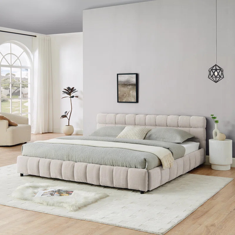 Upholstered Bed Frame Platform Bed with Headboard with Drawers | Wayfair North America