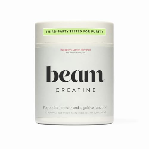 Beam Creatine Monohydrate Powder - Micronized Creatine for Muscle Growth, Strength, Endurance & Recovery - Fast-Dissolving, Workout Supplement for Men & Women, Keto & Vegan - 30 Servings | Amazon (US)