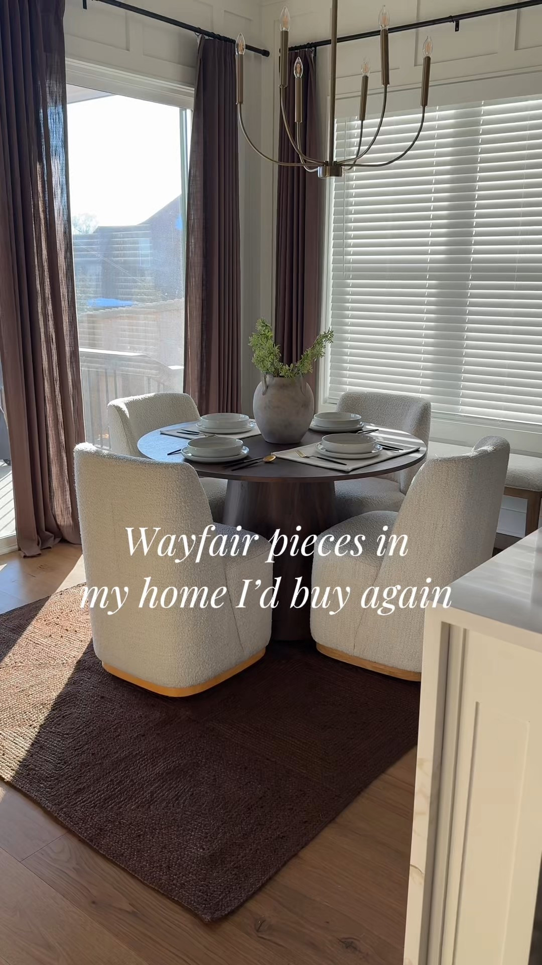 #ad Wayfair pieces in my home I’d 100% buy again 🤍

I included a mix of newer finds (my dining room rug + hallway mirror) and pieces we’ve loved for over a year, especially our outdoor furniture because now is the best time to buy ahead for the season.

Wayfair’s Tax Refund Sale is live with up to 70% off + fast & easy delivery over $35. Everything in this reel is linked here 

@wayfair #wayfair #wayfairpartner


#LTKHome #LTKSaleAlert