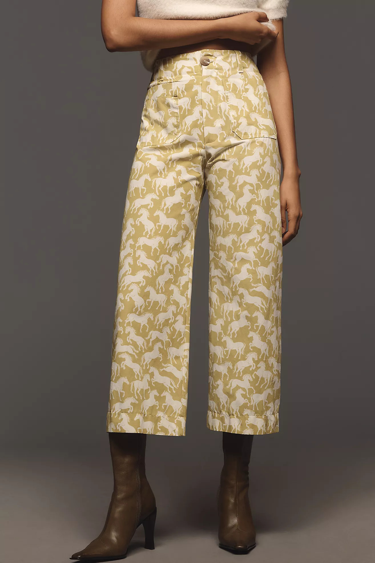 The Colette Cropped Wide-Leg Pants by Maeve | Anthropologie (US)
