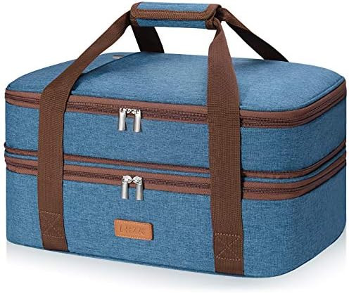 LHZK Double Decker Insulated Casserole Carrier for Hot or Cold Food, Expandable Hot Food Carrier,... | Amazon (US)