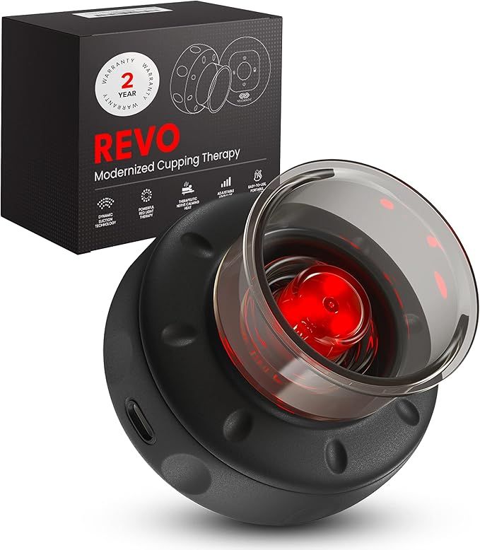REVO the Original 4-in-1 Smart Cupping Therapy Massager with Red Light Therapy for Targeted Pain ... | Amazon (US)