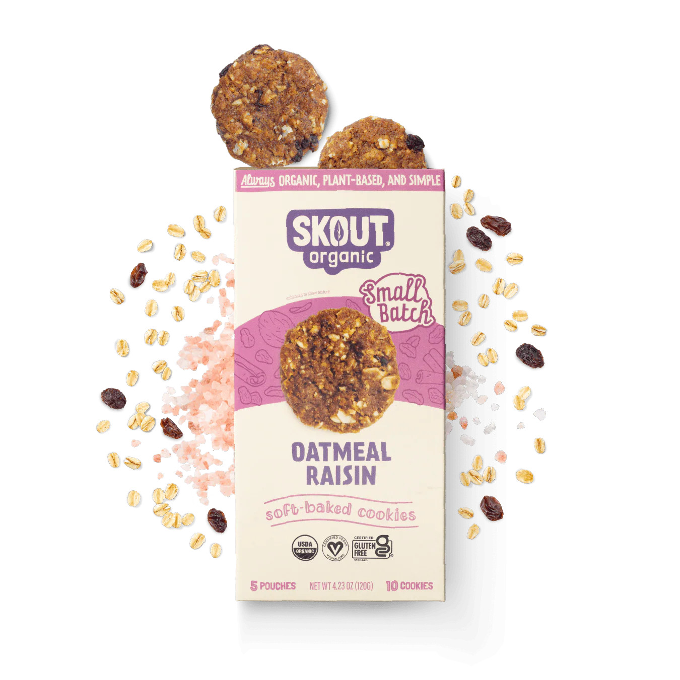 Skout Organic Soft-Baked Cookies | Oatmeal Raisin | Skout Organic