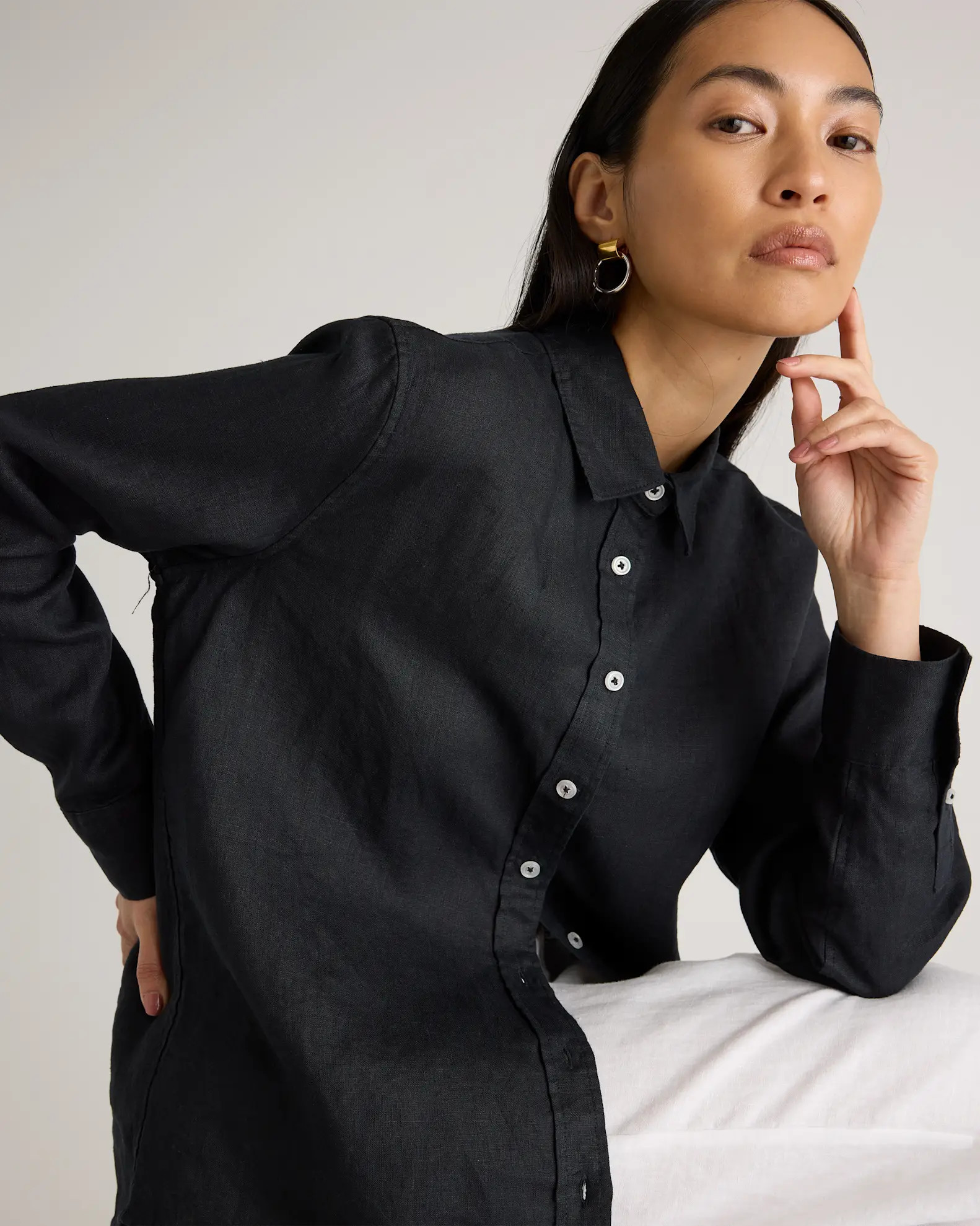100% European Linen Long Sleeve Shirt | Quince