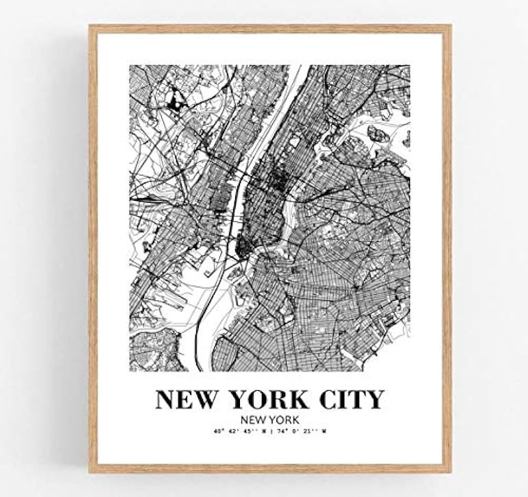 Eleville 11X14 Unframed New York City New York City View Abstract Road Modern Map Art Print Poste... | Amazon (US)