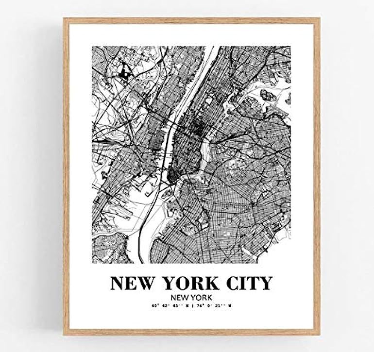 Eleville 11X14 Unframed New York City New York City View Abstract Road Modern Map Art Print Poste... | Amazon (US)