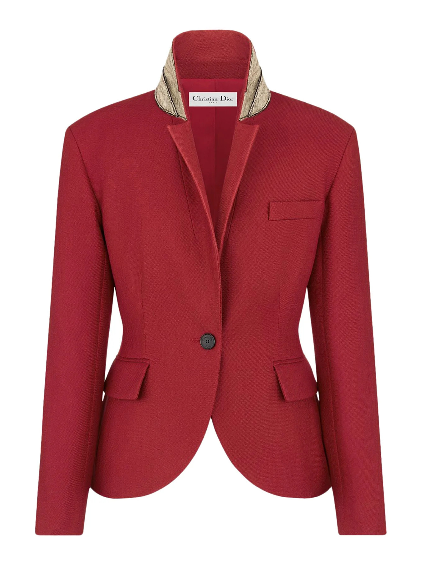 FITTED JACKET IN GRAIN DE POUDRE VIRGIN WOOL AND SILK - Christian Dior - Woman | Suitnegozi INT