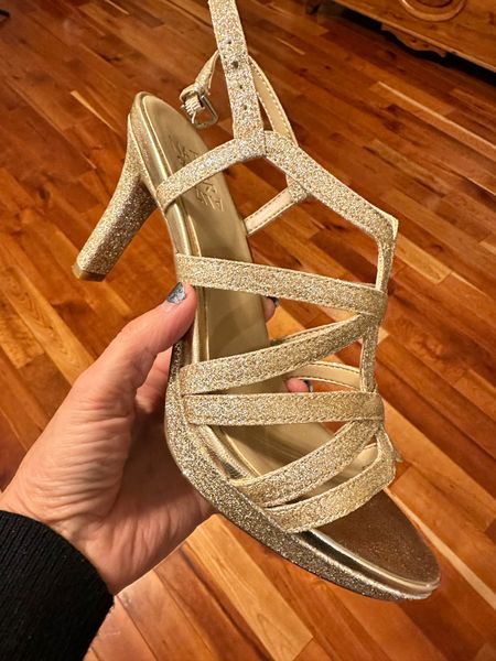 The perfect evening shoe !   Comfort and style in the prettiest metallic sparkle on sale now! 

#shoelover #comfortandstyle #goldshoes #metallics 

#LTKstyletip #LTKparties #LTKsalealert