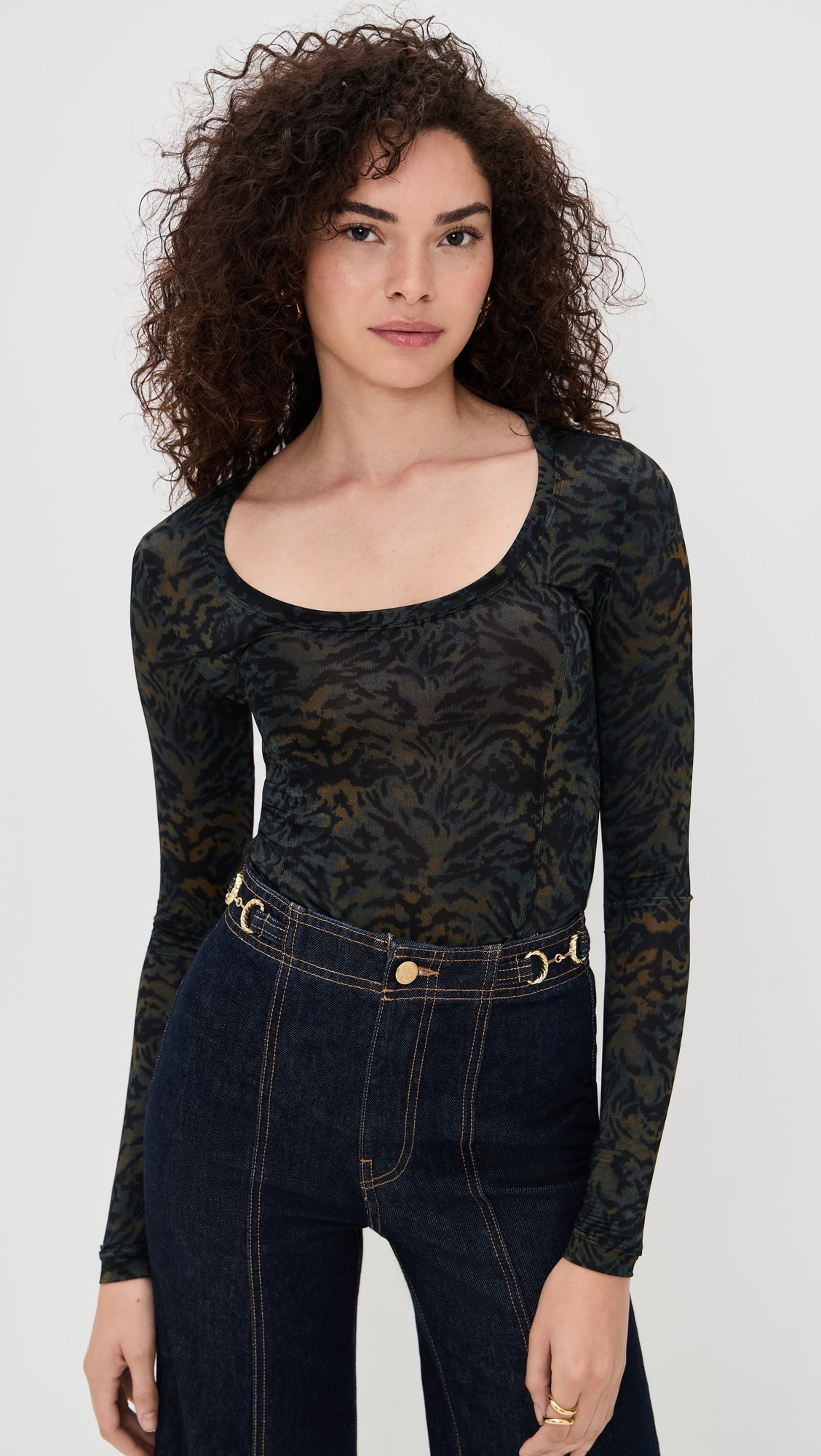 Aris Jersey Long Sleeve U-Neck Top | Shopbop