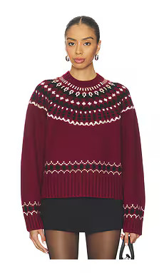 EAVES Abbey Fairisle Sweater in Red Multi from Revolve.com | Revolve Clothing (Global)