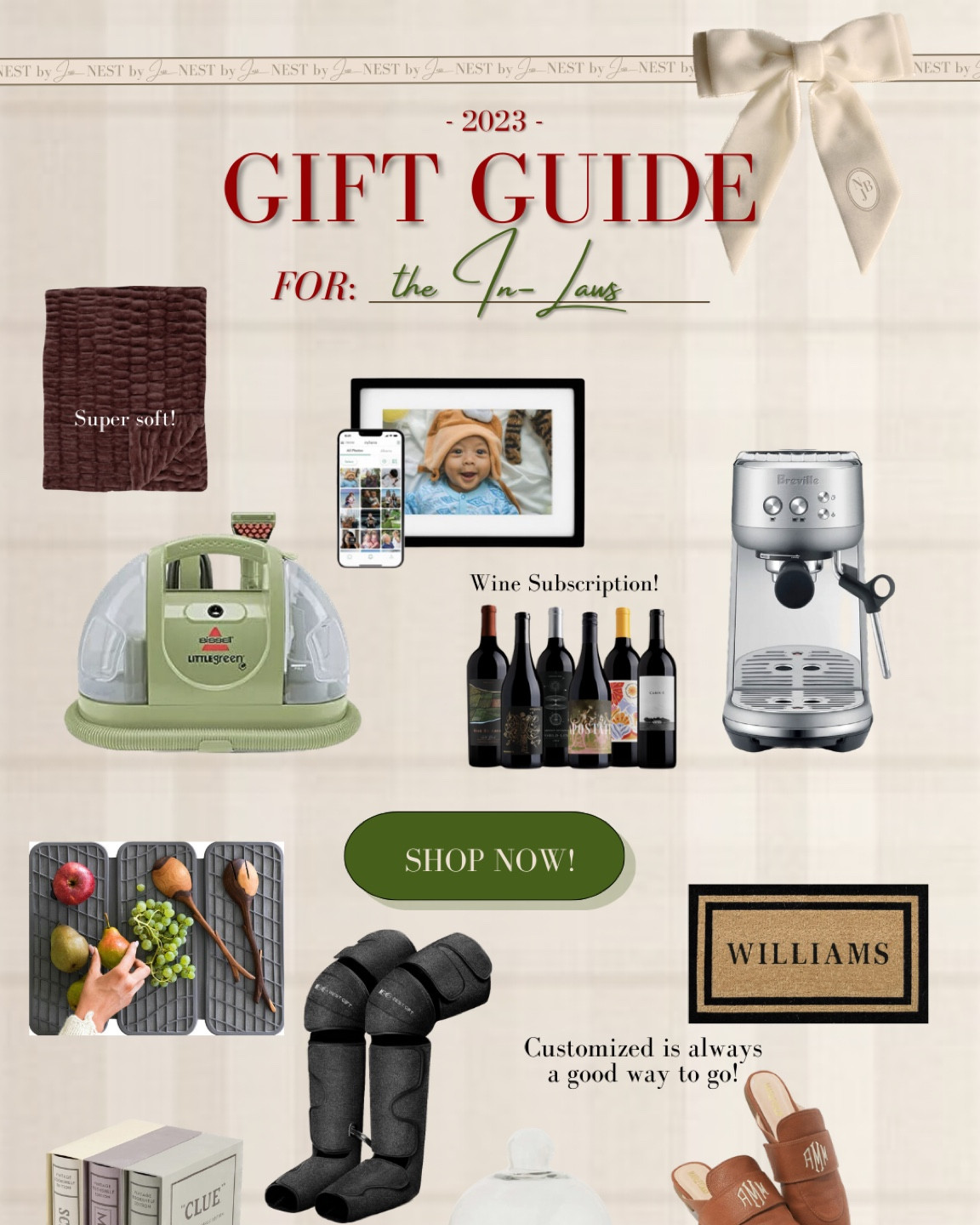 Christmas Gift Guide for the In- Laws! 

Starting off the holiday posting with a high pressure gift - they’re the people who love the person you love the most - so you want to make sure you’re getting glowing reviews! 

These thoughtful, beautiful gifts are sure to wow this holiday season, and secure your spot as the *newest* favorite child 😉 

#LTKHoliday #LTKGiftGuide #LTKSeasonal