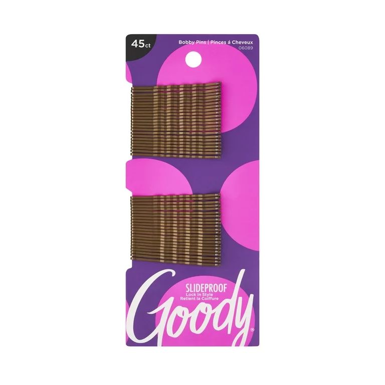 Goody® Slideproof Metallic Bobby Pins, Brown 45 CT | Walmart (US)