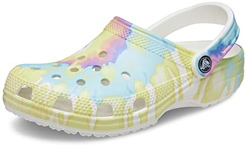 Crocs Unisex-Adult Classic Tie Dye Clogs, Pastel Tie Dye, 14 Women/12 Men | Amazon (US)