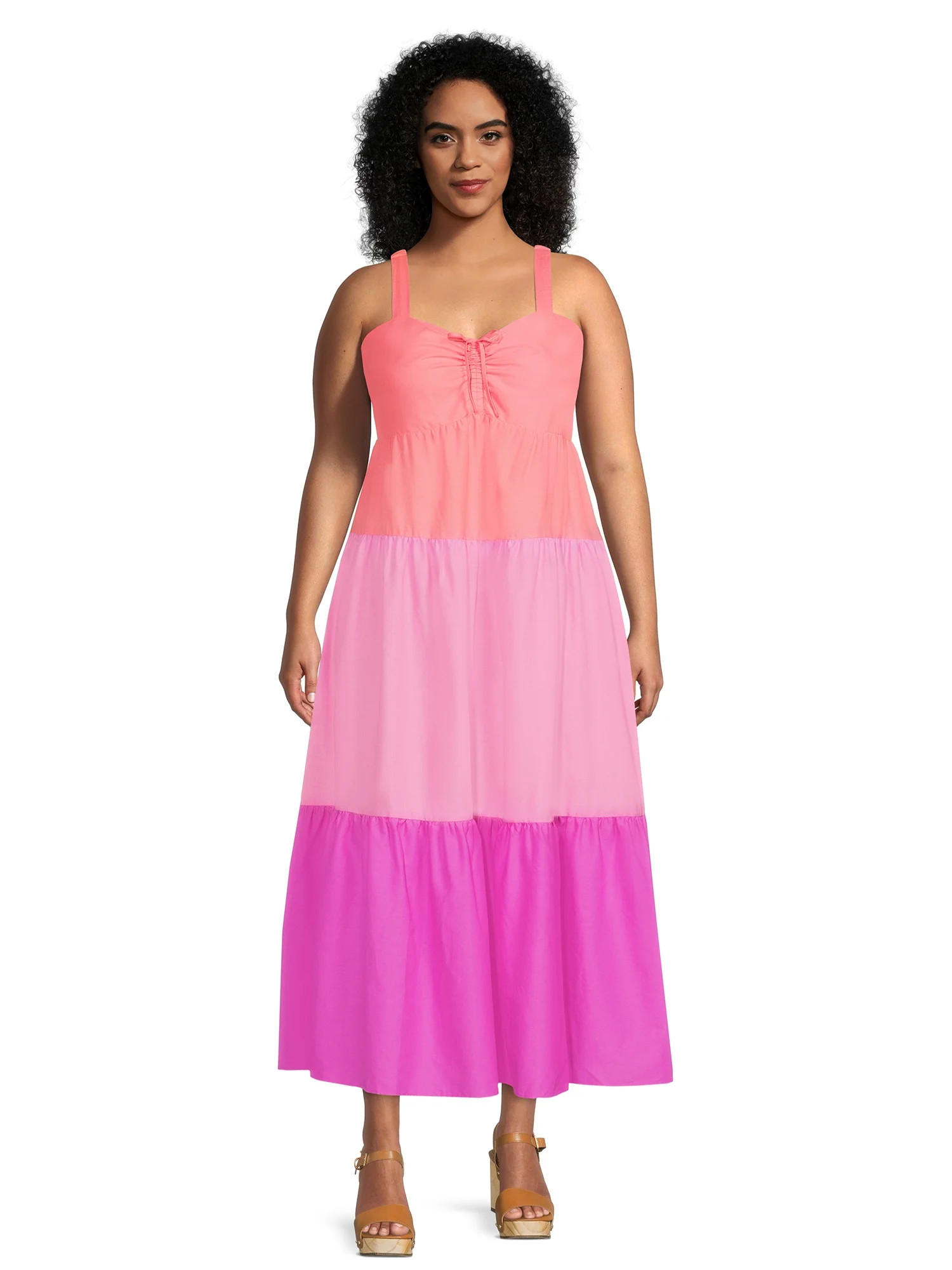 Terra & Sky Women's Plus Size Tiered Maxi Dress | Walmart (US)