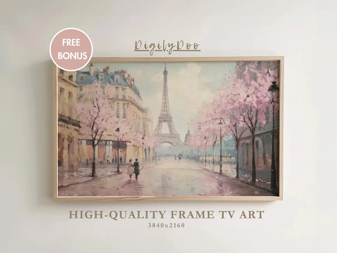 Paris Eiffel Tower Frame TV Art: Valentine's Day Screensaver (digital Download) - Etsy | Etsy (US)