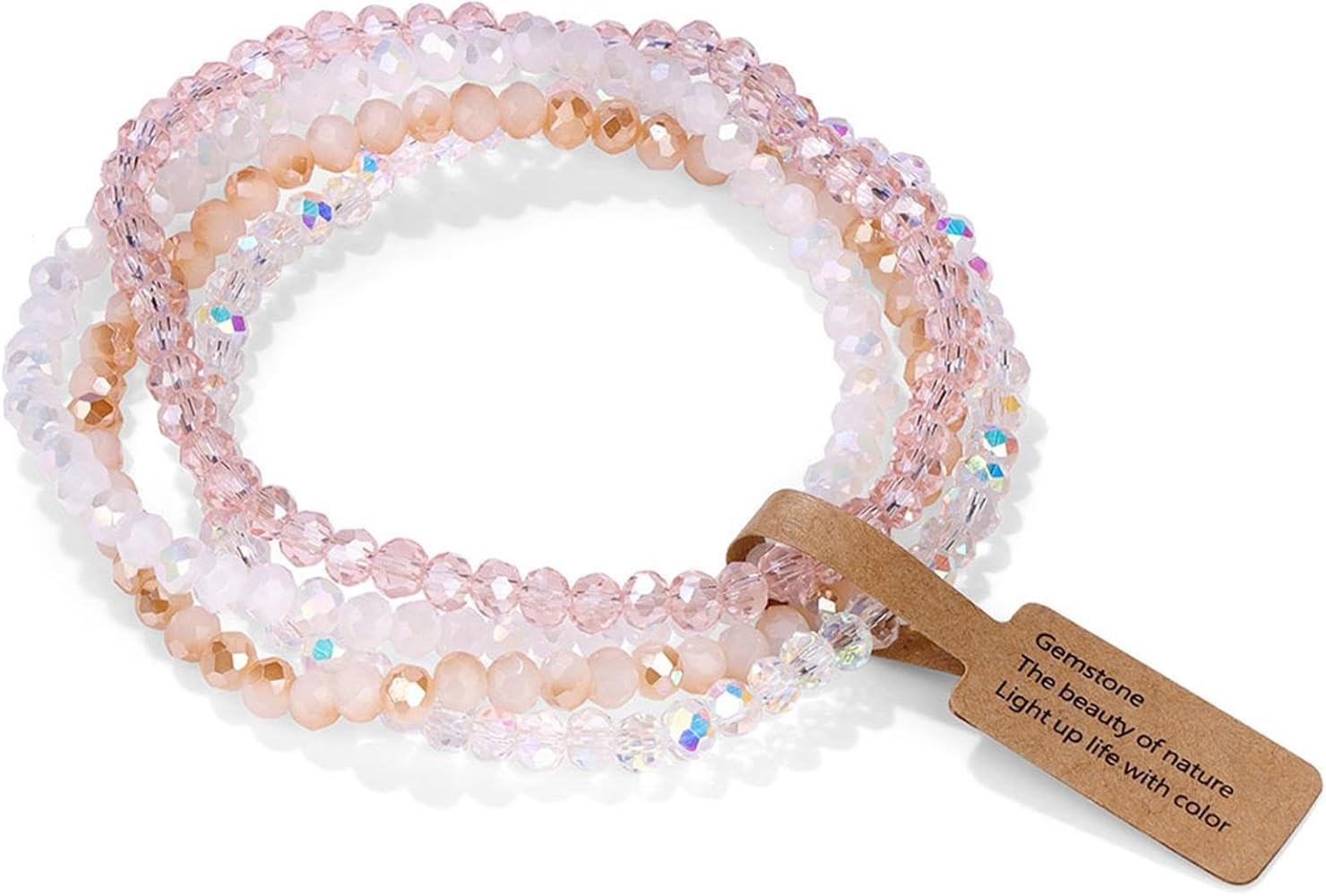 TETING GINING 4 Pcs Colorful Boho Layered Crystal Beaded Friendship Stackable Bracelets Set for W... | Amazon (US)