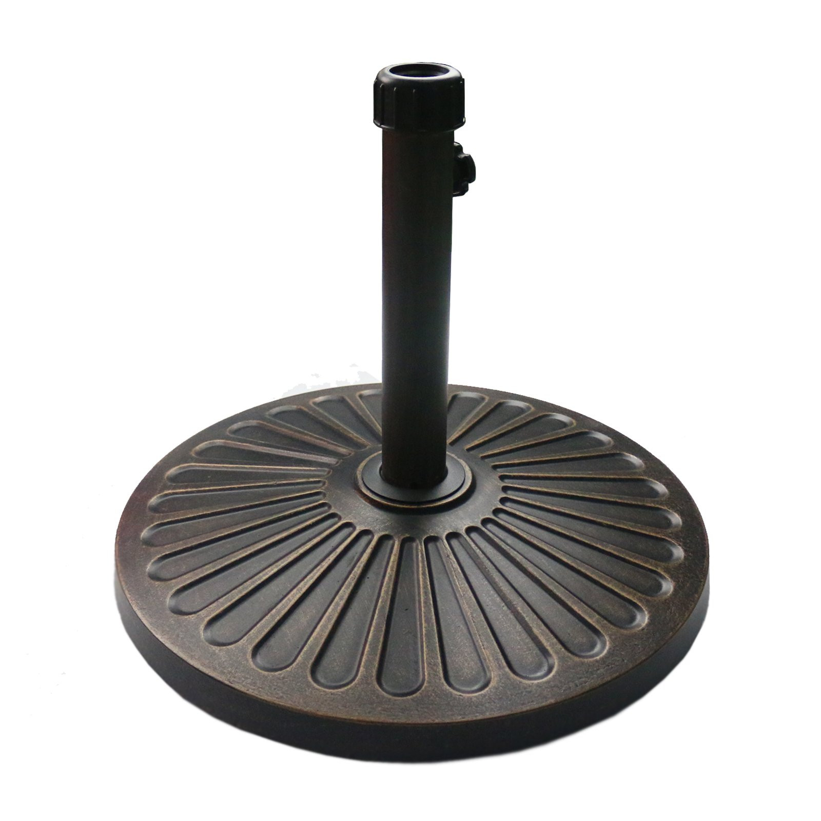 Sunnyglade 18" 30.2-lbs Heavy Duty Round Antiqued Umbrella Base for Patio, Outdoor - Bronze | Amazon (US)