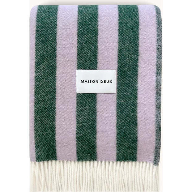 Maison Deux | Candy Wrap Blanket, Lilac and Green | Maisonette | Maisonette