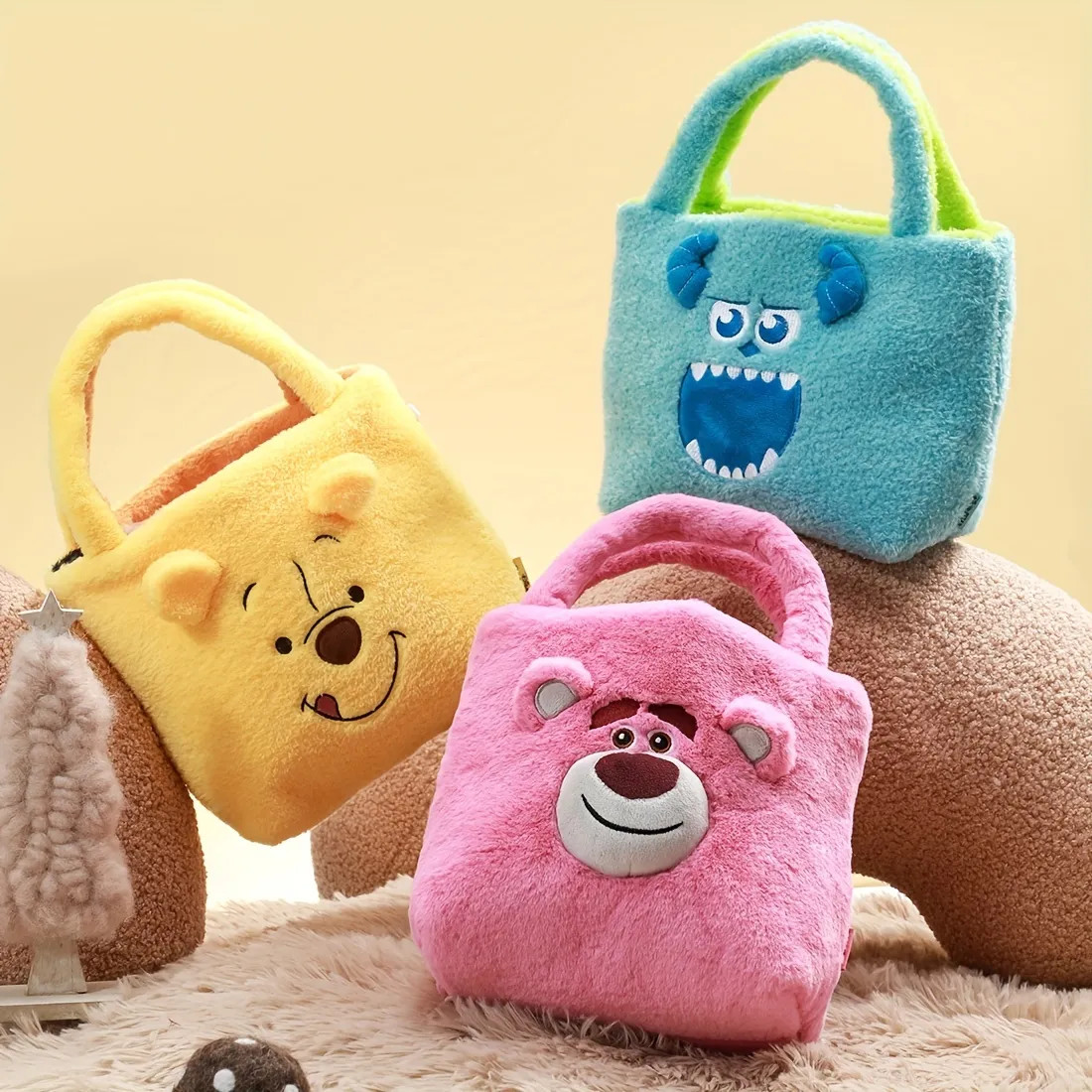 Miniso X Disney Series Plush Handbags, Lots-o'-Huggin' Bear Tote Bag, Kawaii Winnie-the-Pooh Purs... | Temu Affiliate Program