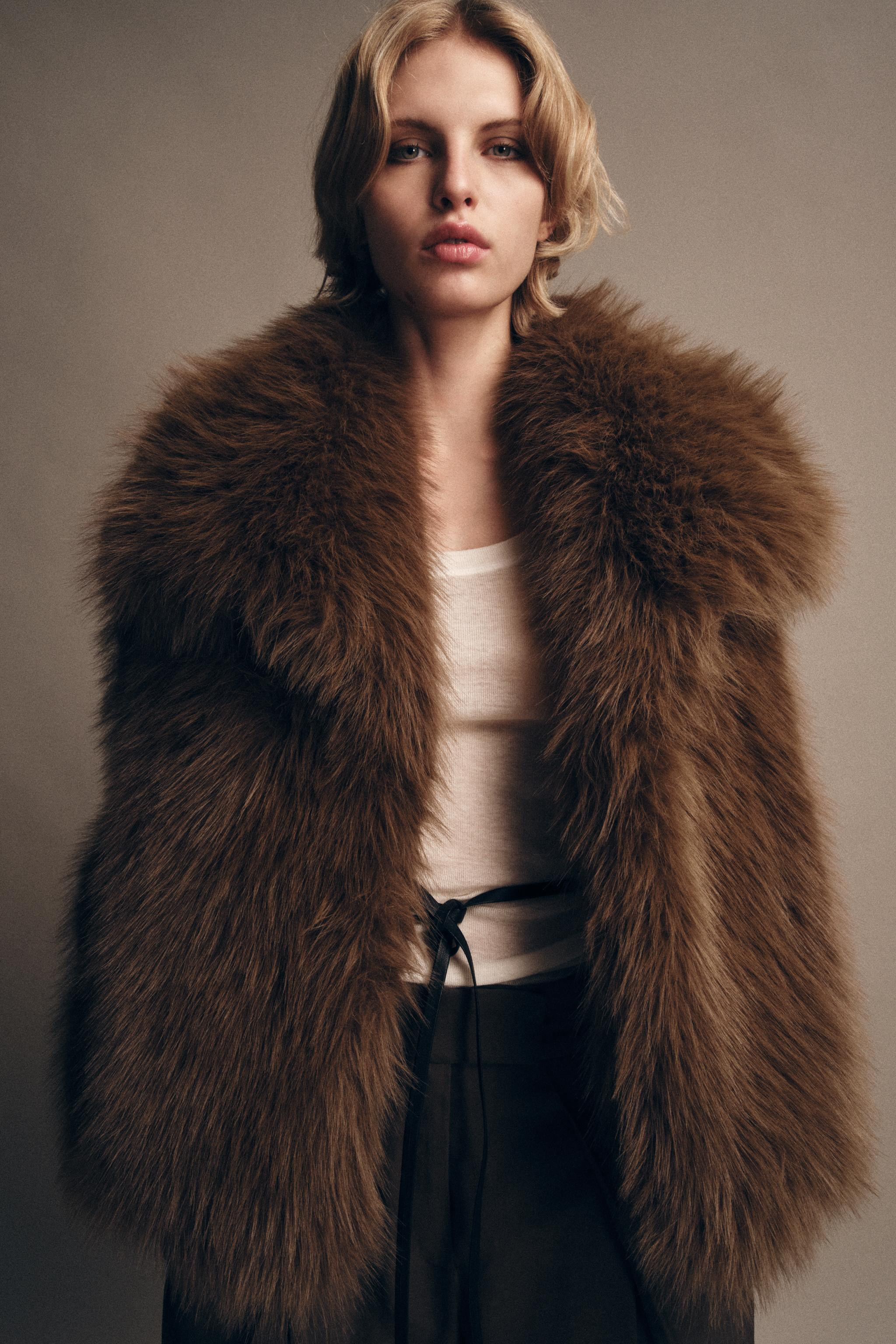 SHORT FAUX FUR COAT ZW COLLECTION | Zara UK