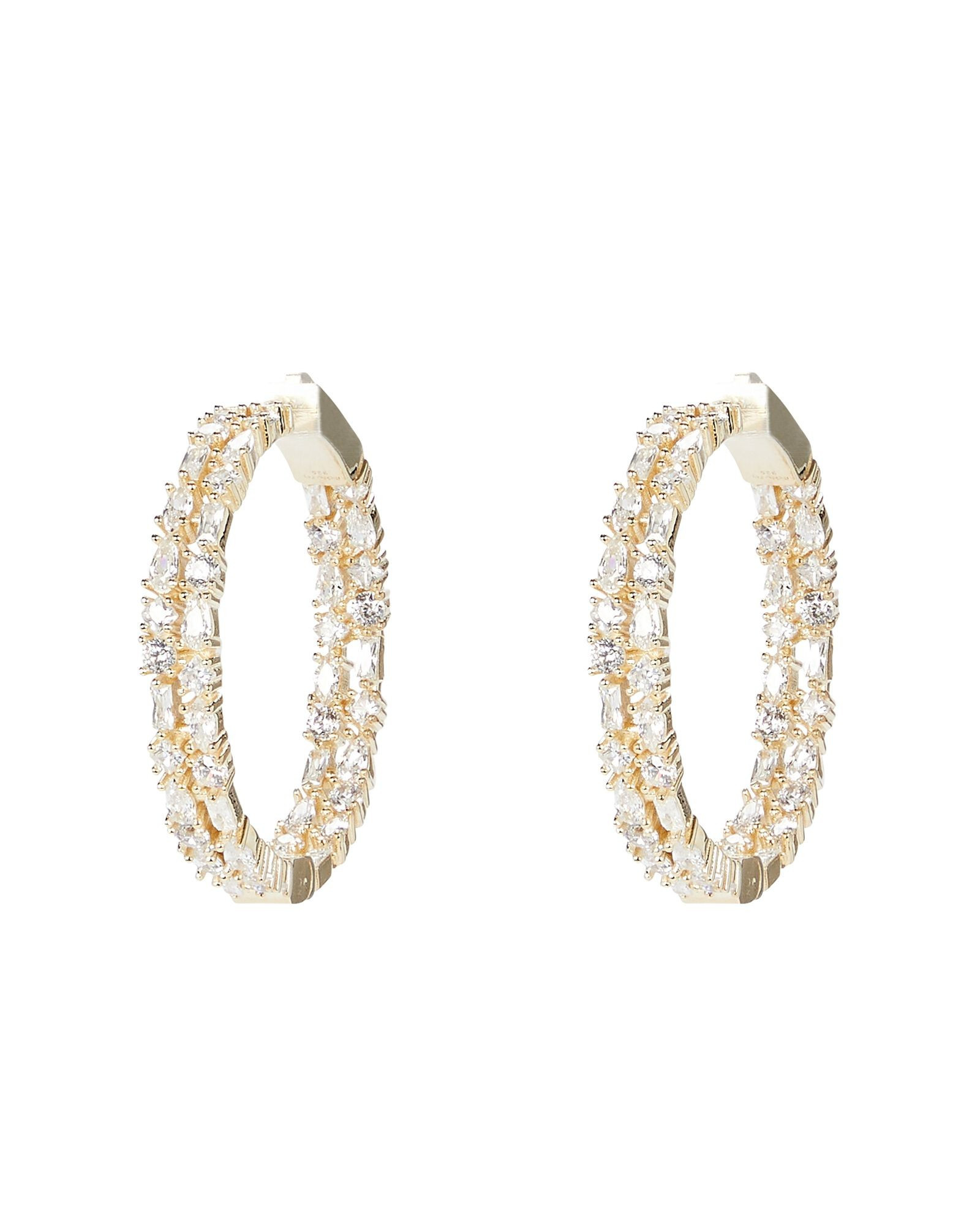 Casey Embellished Hoop Earrings | INTERMIX