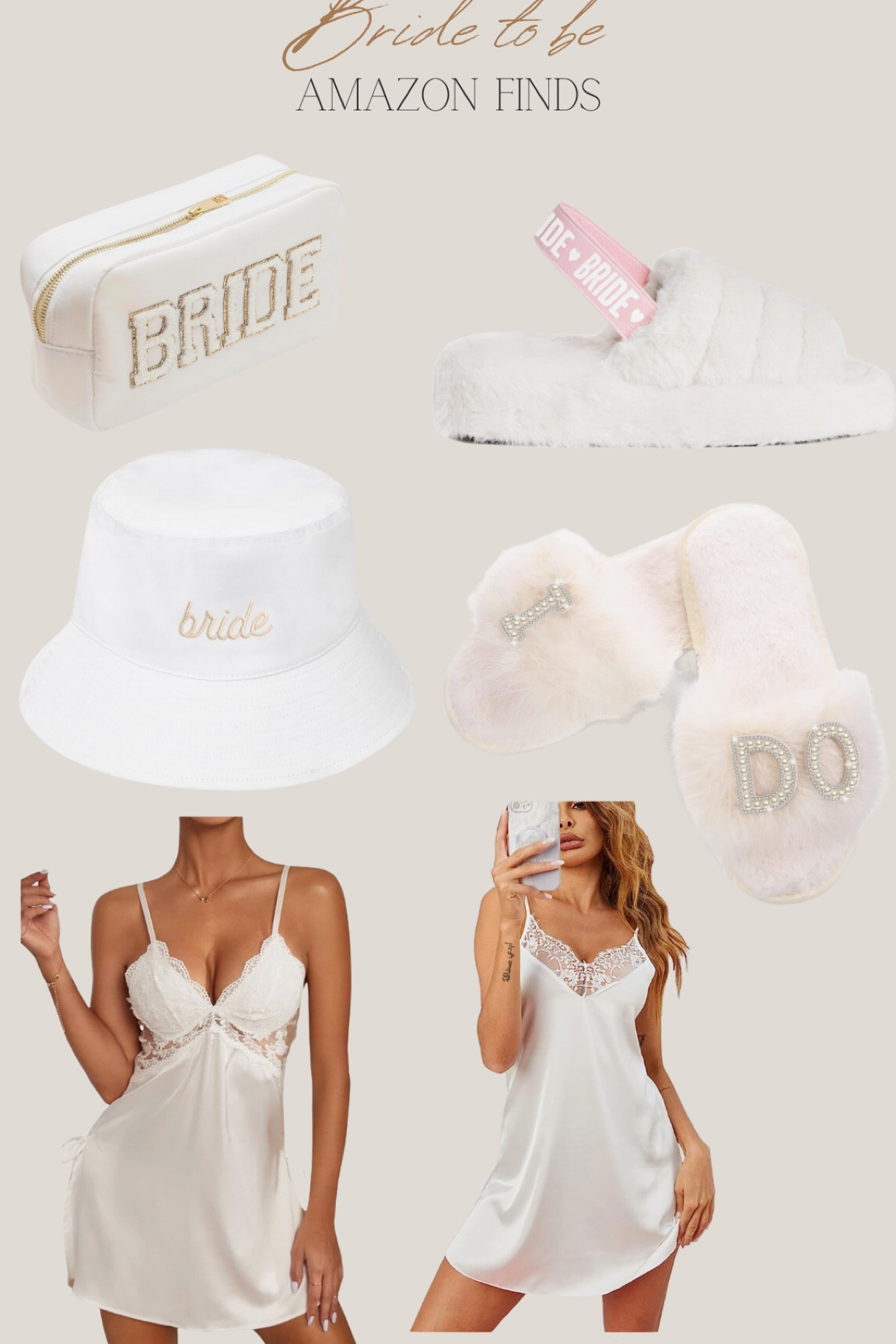 Bride to be getting ready gifts gifts for her bride Mrs slippers lingerie bachelorette amazon finds 

#LTKwedding #LTKSeasonal #LTKsalealert