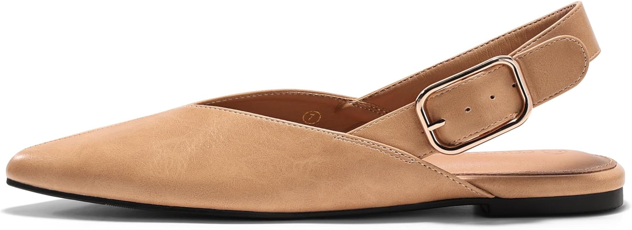 Coutgo Womens Flat Mules Closed Pointed Toe Slingback Slip On Flats Work Office Dress Sandal Shoe... | Amazon (US)