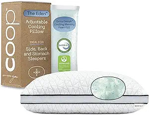 Coop Home Goods Eden Pillow King Size Bed Pillow for Sleeping - Medium Soft Memory Foam, Cooling ... | Amazon (US)