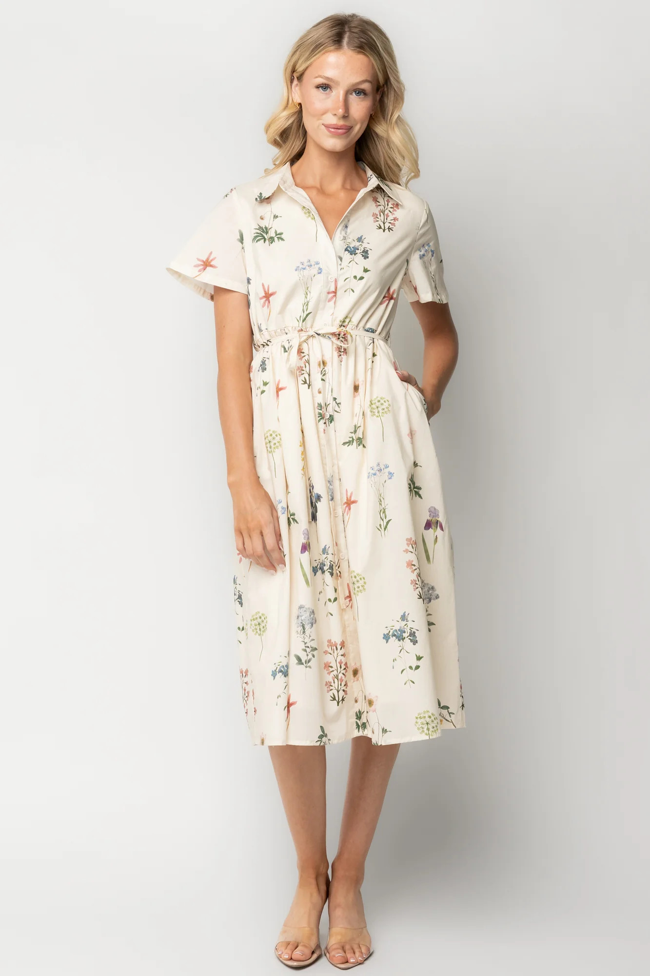 Marley Midi Dress | Ivory + Multi Floral | Baltic Born