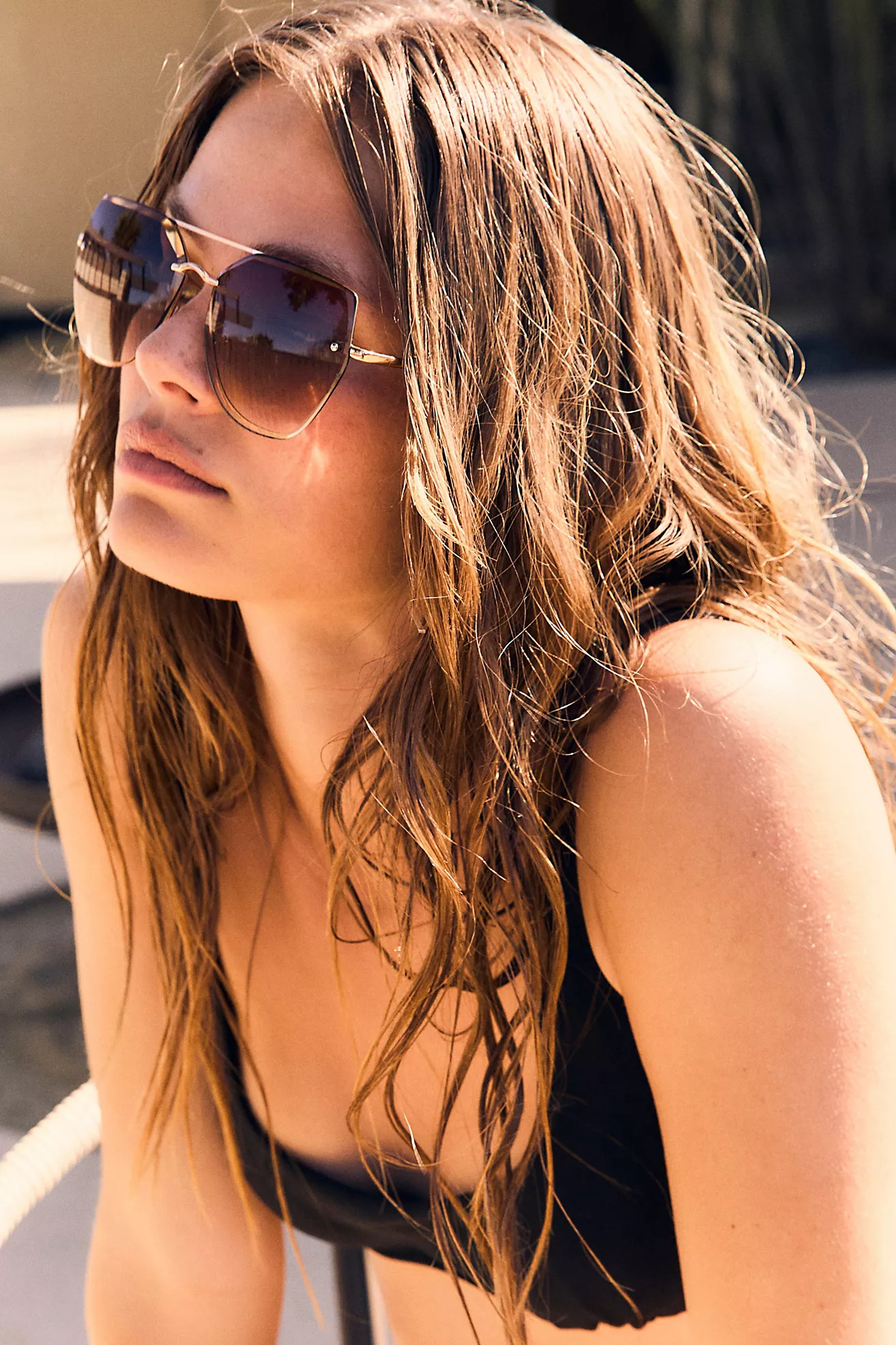 Alma Oversized Aviator Sunglasses | Free People (Global - UK&FR Excluded)