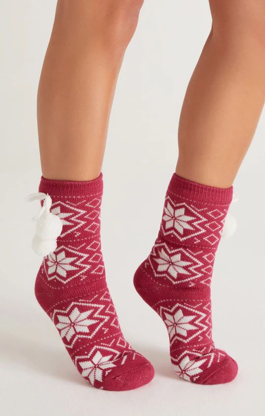 Fair Isle Sherpa Lined Slipper Socks | Z Supply
