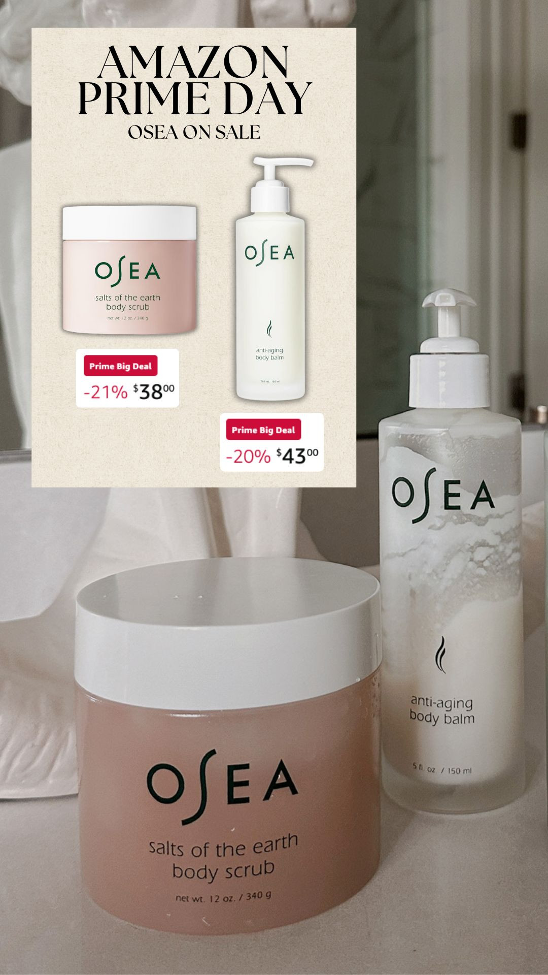 OSEA on sale from Amazon for Prime Day! Last day to shop these deals! 🤍

sale alert, watchnow, amazon sale, amazon sale week, amazon deals week, amazon week deals, amazon week finds, amanda west 

 #LTKSaleAlert #LTKFindsUnder50 #LTKBeauty