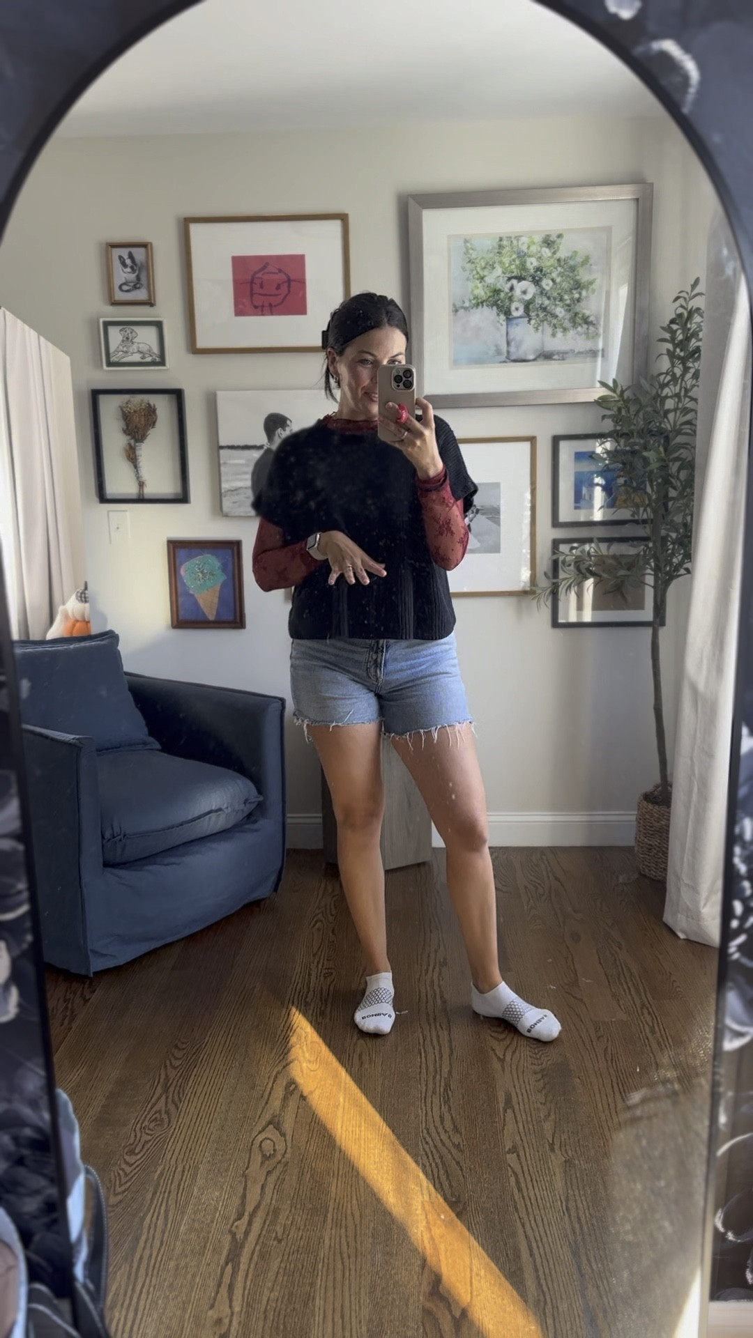 Layering FP inspired top. Wearing a medium in cherry red 