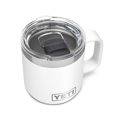 YETI Rambler 14 oz Mug, Vacuum Insulated, Stainless Steel with MagSlider Lid, White | Amazon (US)