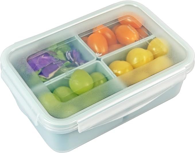 carrotez Food Storage Container, 4 Compartment Portion Control Container, Meal Prep Container, Sn... | Amazon (US)