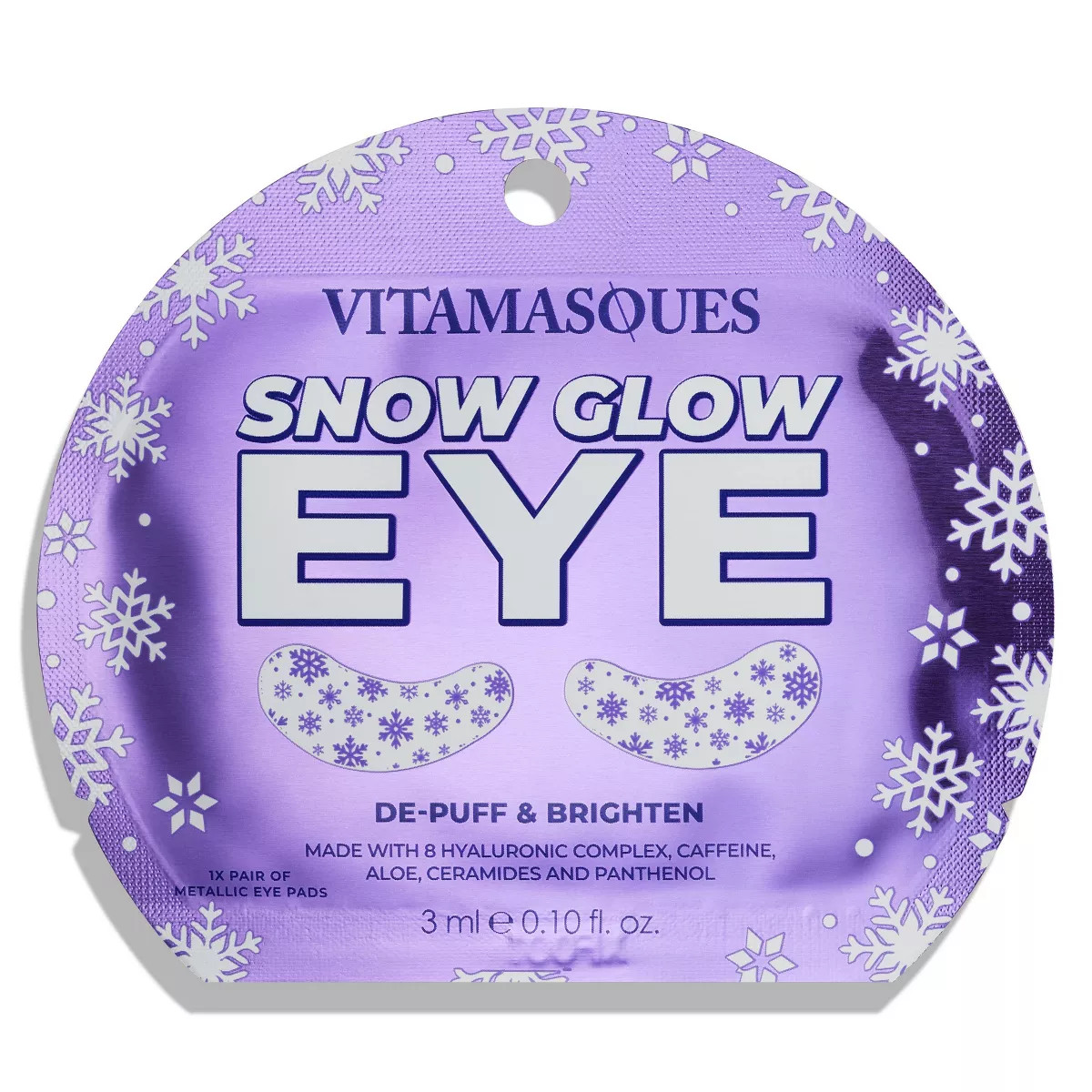 Vitamasques Stocking Stuffer - Snow Glow Eye Mask - Depuff & Brighten | Target