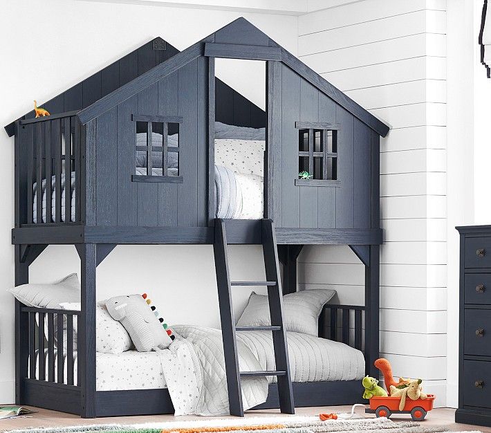 Tree House Twin-Over-Twin Bunk Bed | Pottery Barn Kids