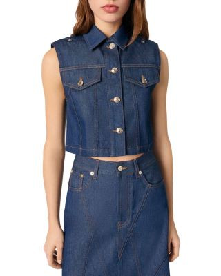 Denim Cropped Vest | Bloomingdale's (US)