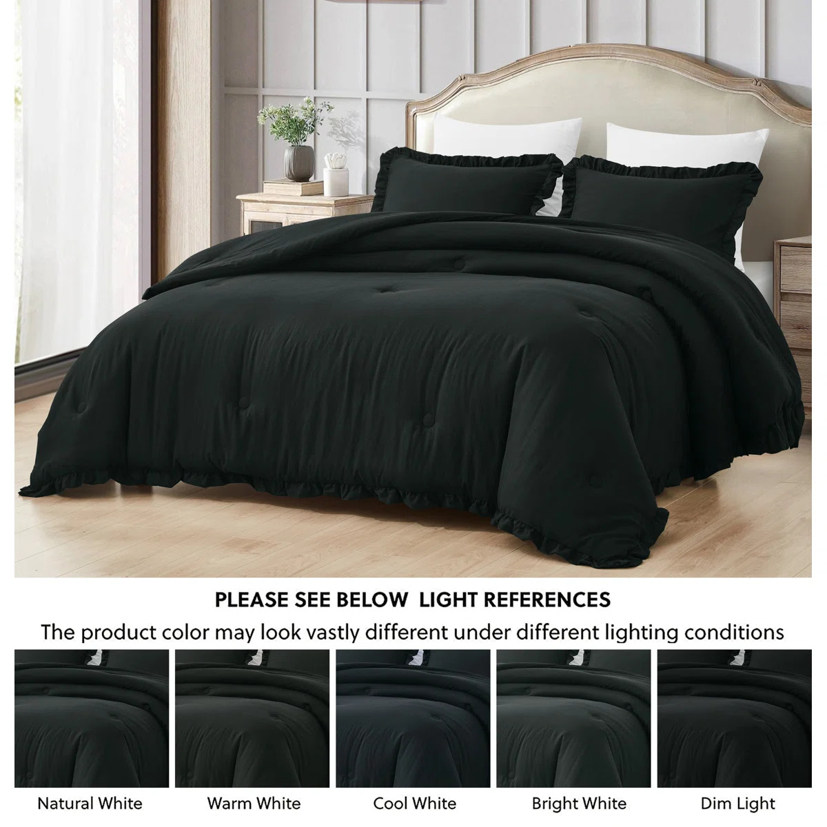 Nora Washed Microfiber Ruffled Comforter Set | Wayfair North America