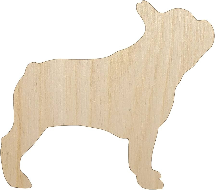 French Bulldog Dog Solid Unfinished Wood Shape Piece Cutout for DIY Craft Projects - 1/8 Inch Thi... | Amazon (US)