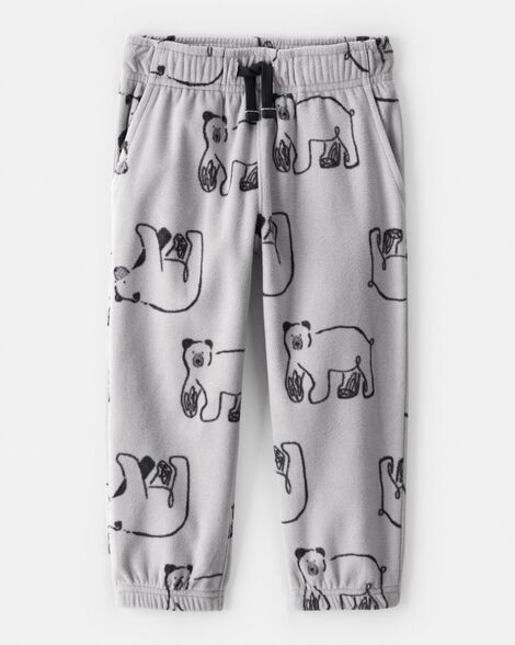 Toddler Boy Polar Bear Fleece Joggers - Grey | Carter's Inc